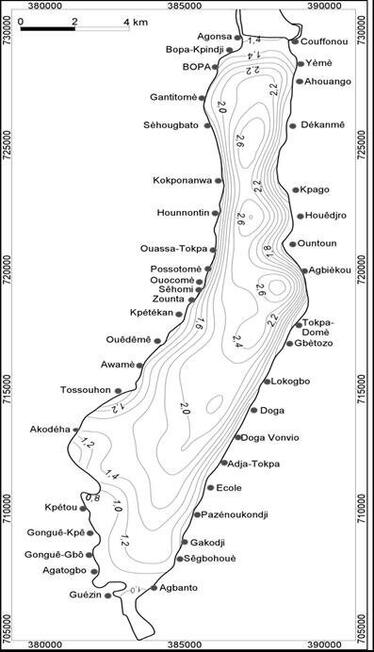 Carte-bathymetrique-du-lac-Aheme-juillet-aout-2018.